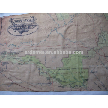 Bufanda del mapa del parque de los EEUU / bufanda del voile del poliester